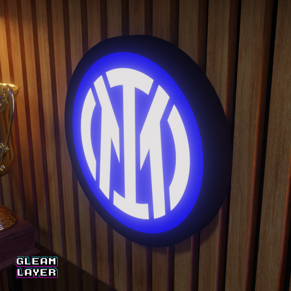 Inter Milan FC Logo Led RGB Wall Display Light Sign