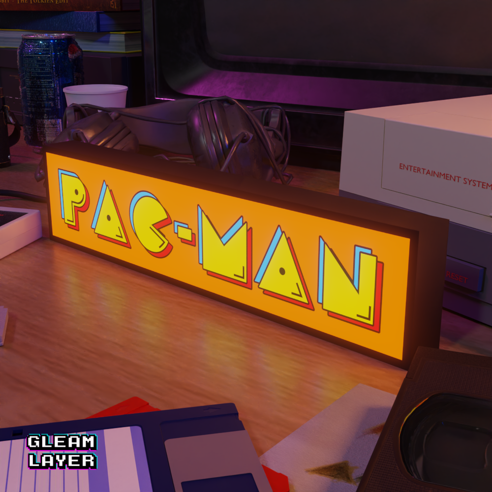 Pac-Man Retro Game Sign Led Gaming Lightbox RGB Lamp
