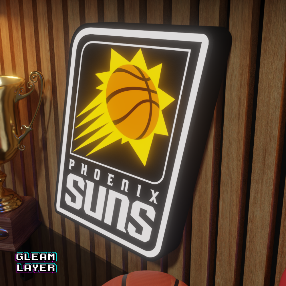 Phoenix Suns Led Light Box NBA Sports Bar Light Display Wall Sign