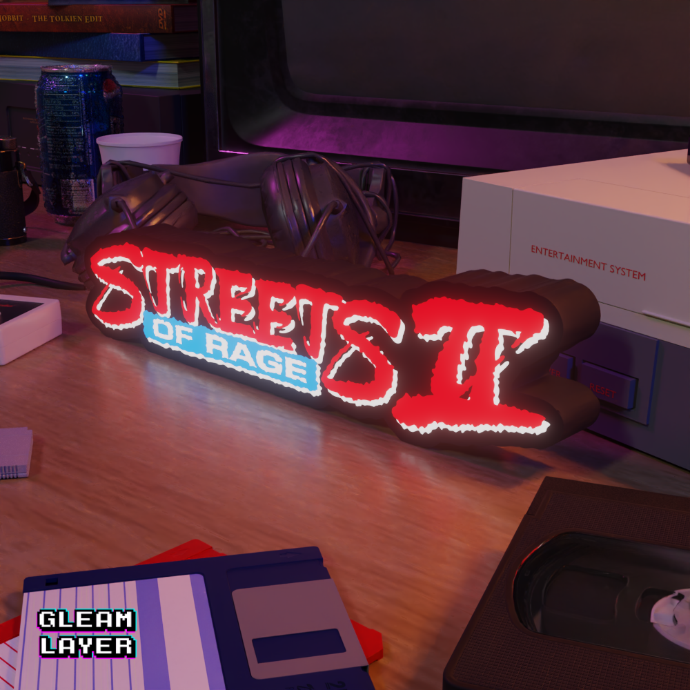 Streets of Rage 2 Led Retro Gaming Light Sign