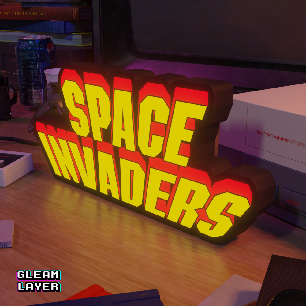 Space Invaders Arcade Gaming Led Light Sign