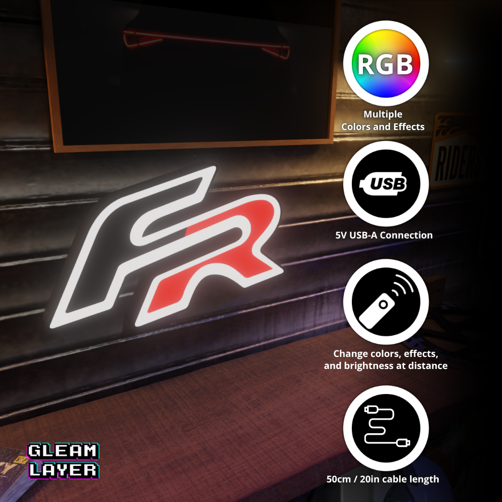 Seat FR Logo Led RGB Light Sign