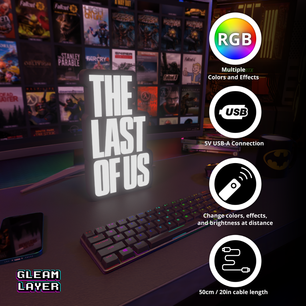 The Last of US Led Gaming Light Sign