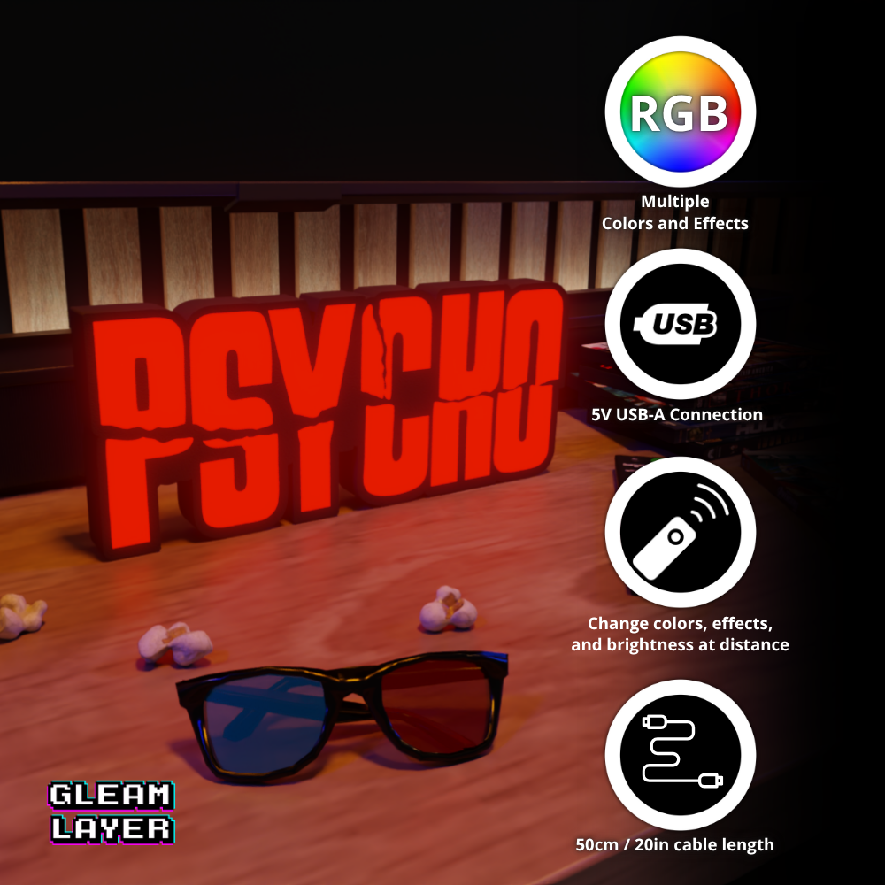Psycho Movie Led Light Sign