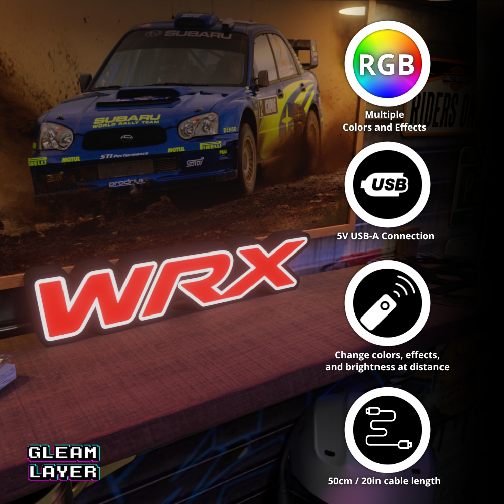 Subaru WRX Logo Led RGB Light Sign