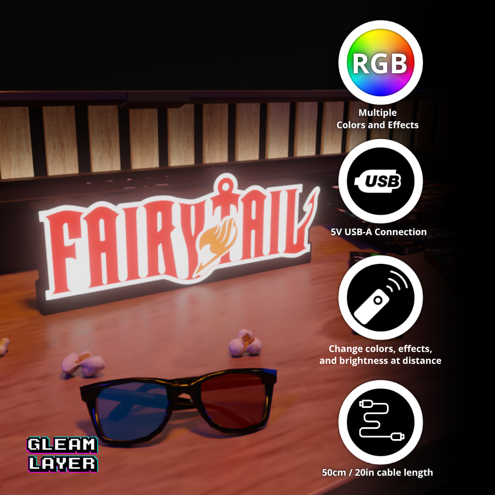 Fairy Tail Japanese Manga Led Light Sign