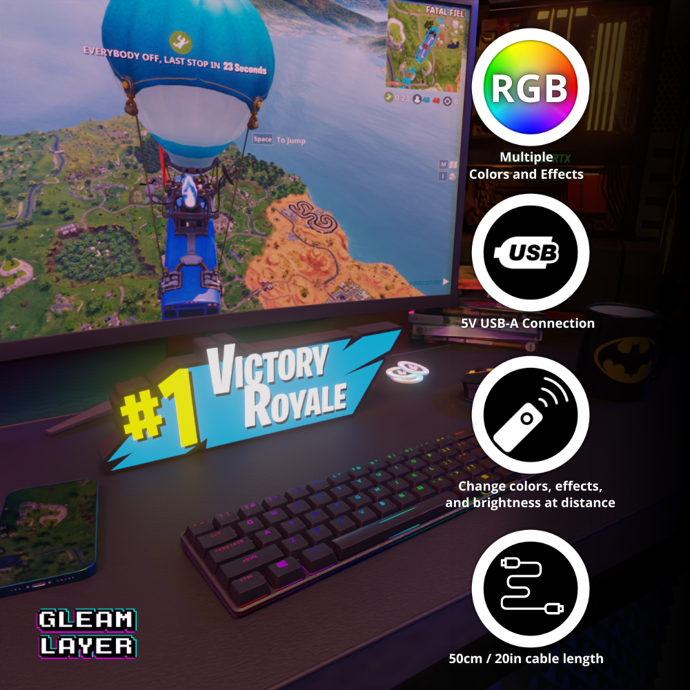Fortnite #1 Victory Royale Led Gaming Light Sign