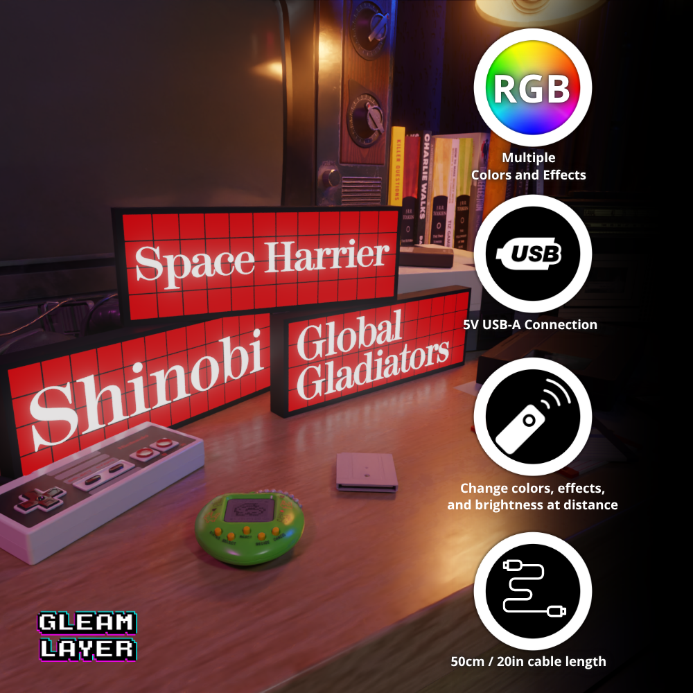 Master System Cartridge Led Retro Gaming Light Sign