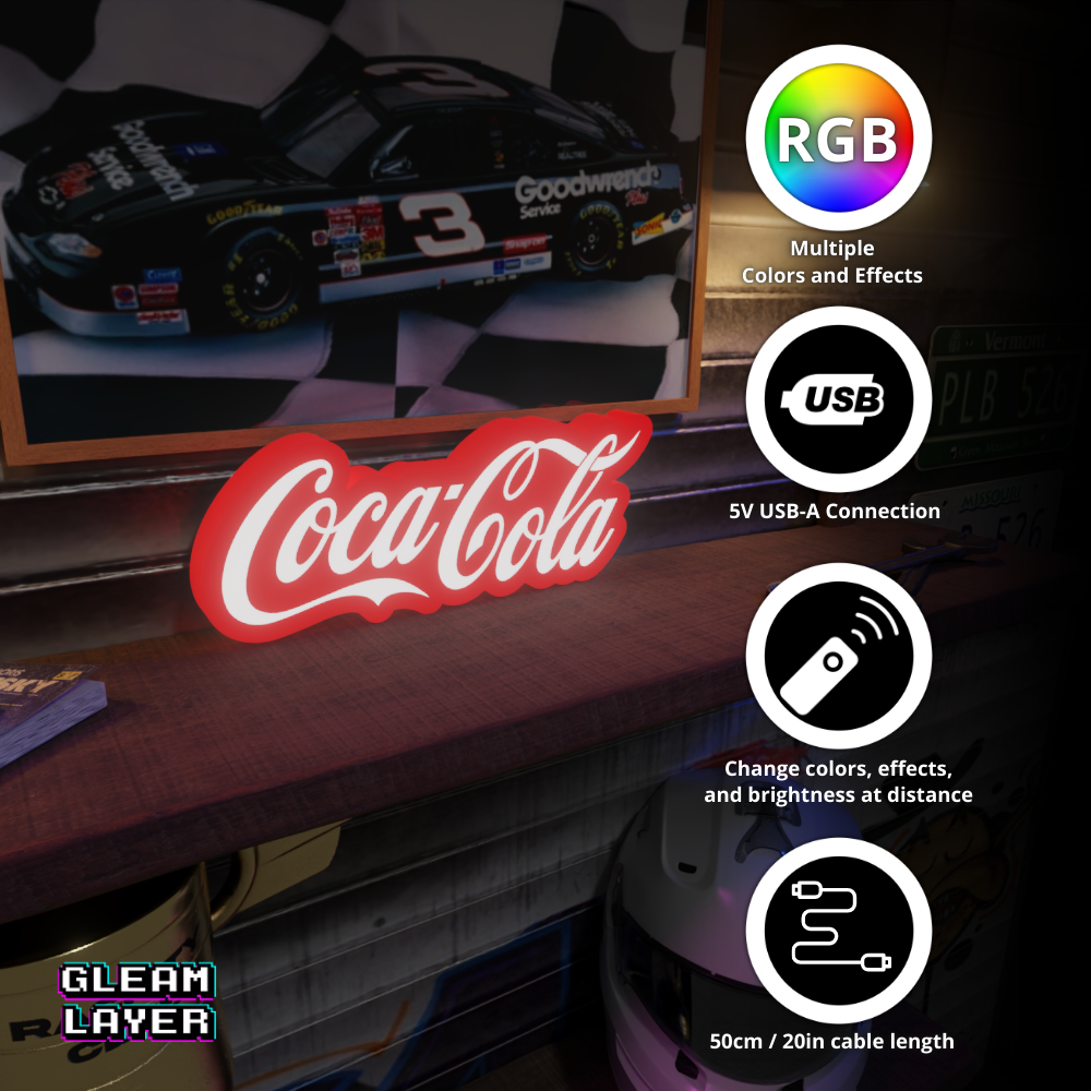 Coca-Cola Red LED Light RGB Sign Lightbox