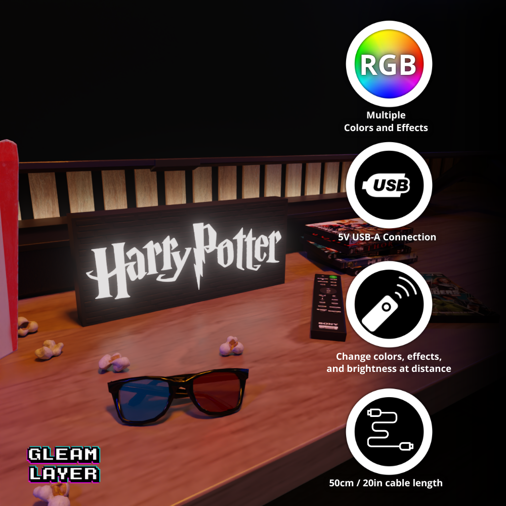 Harry Potter Led Light Rgb Sign