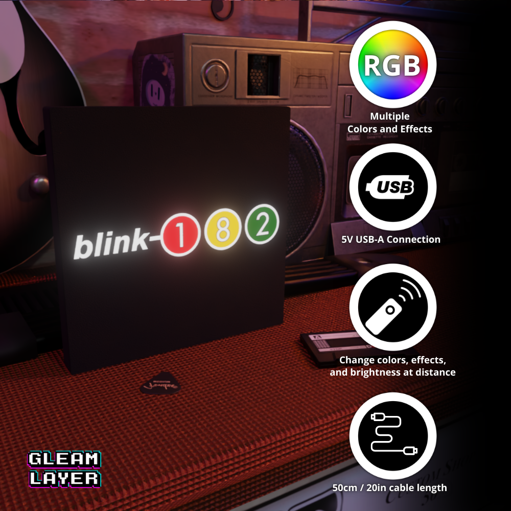 Blink 182 Cover Led RGB Light Sign
