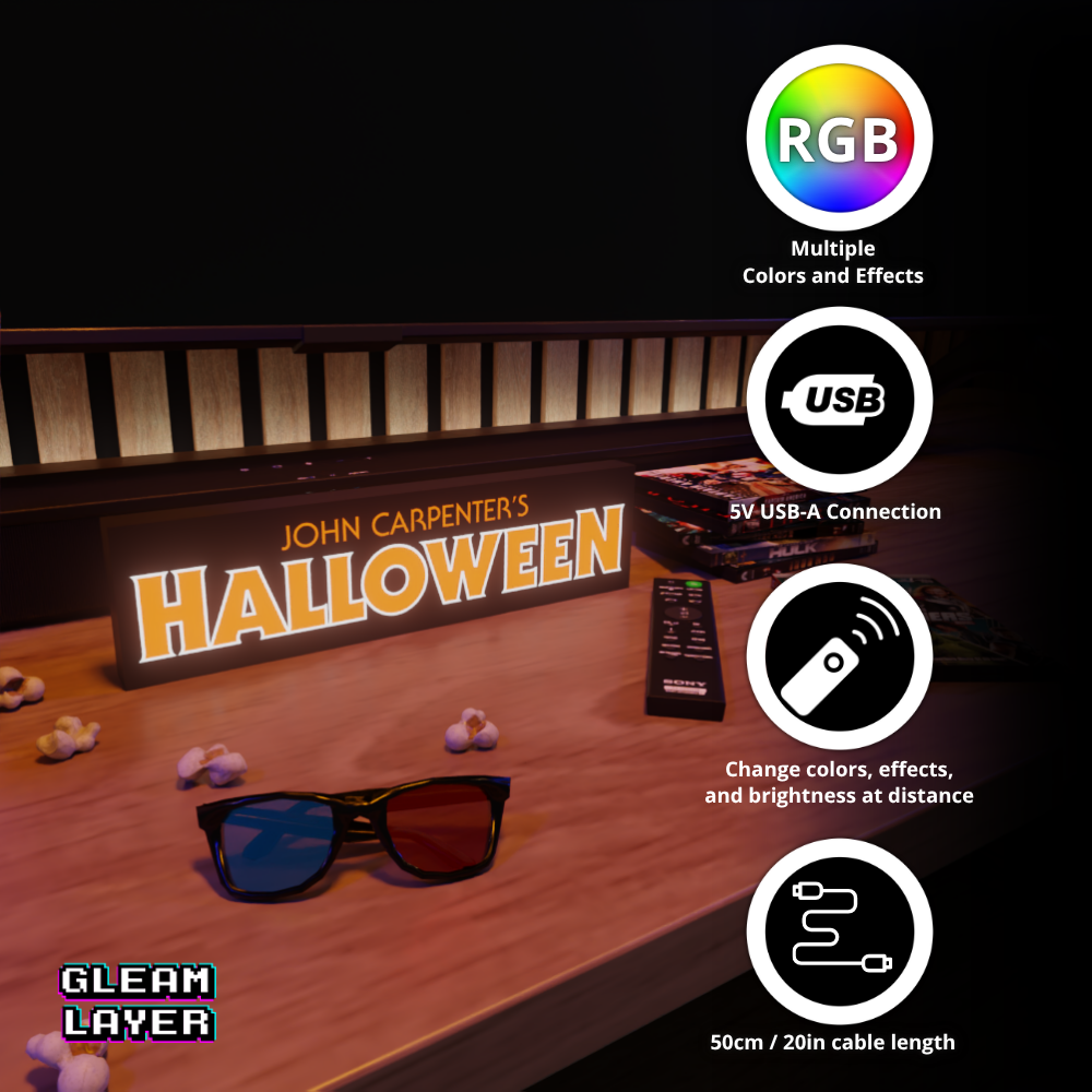 John Carpenter's Halloween Movie Led Light Sign