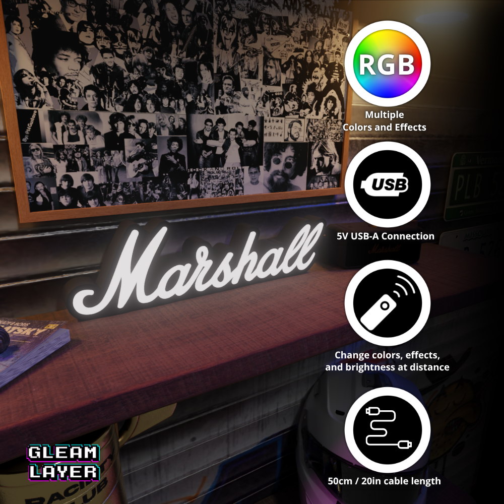 Marshall Led Lightbox Rgb Light Sign