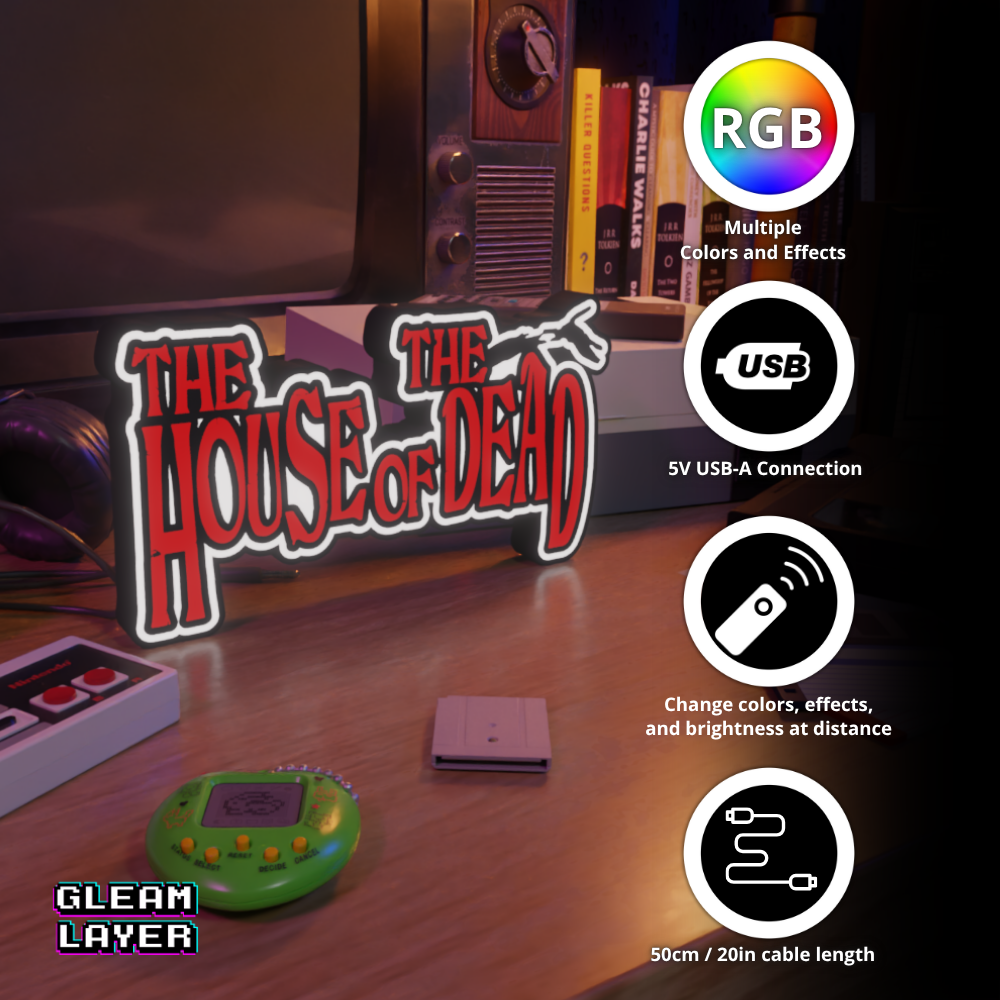 The House of The Dead Led Retro Logo Gaming Light Sign