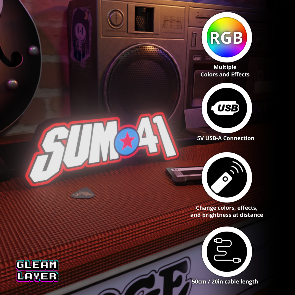 Sum41 Led RGB Light Sign