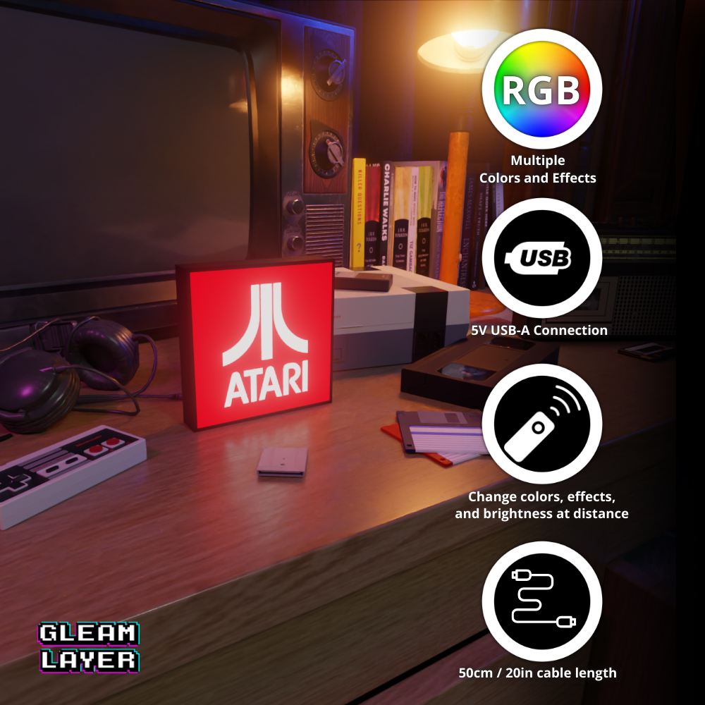 Atari Logo Led Gaming Light Sign