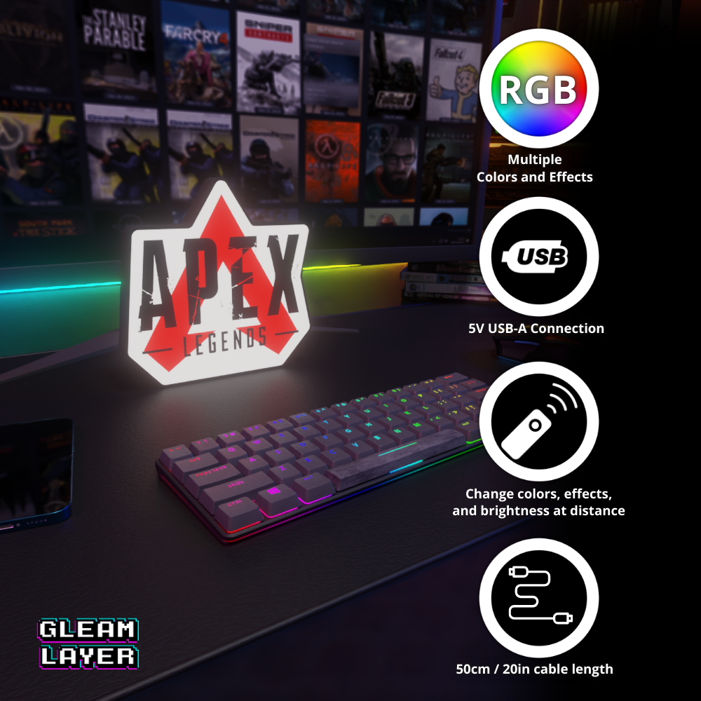 Apex Legends Led Gaming Logo Light Sign