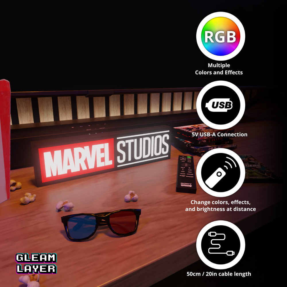 Marvel Studios Led Lightbox RGB Light Sign