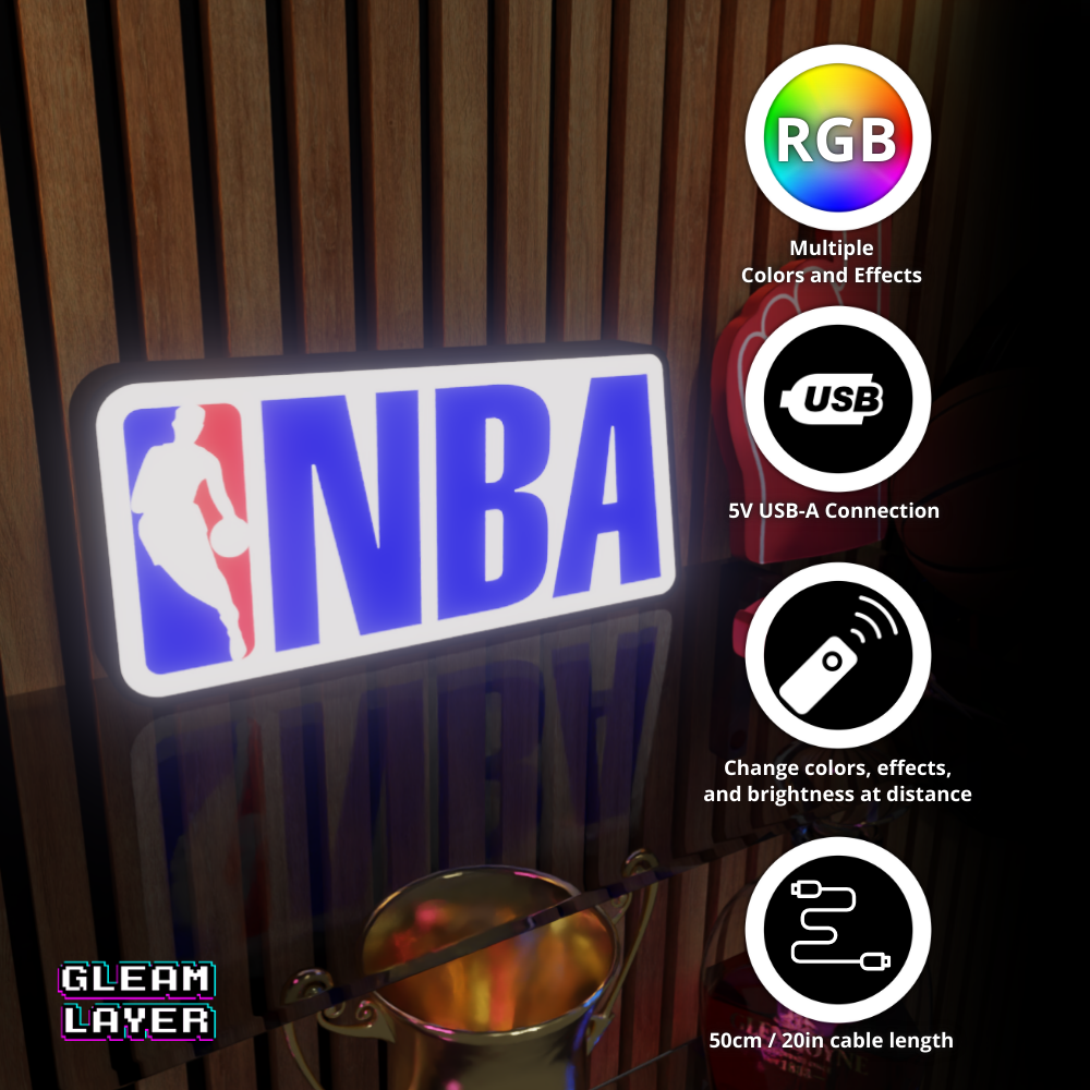 NBA National Basketball League Led Sports Bar Light Sign
