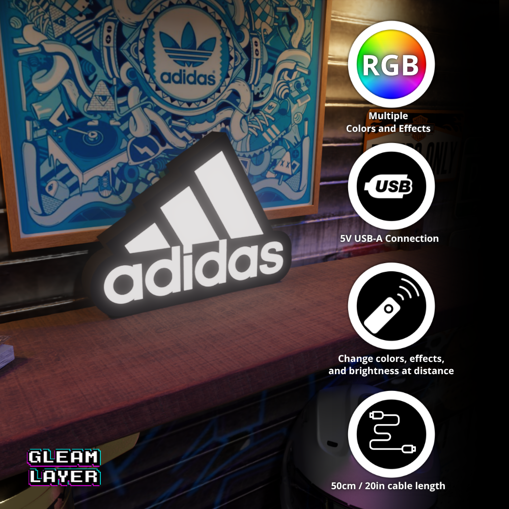 Adidas Led Lightbox Rgb Light Sign