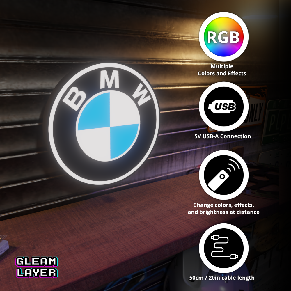 BMW Logo Led RGB Light Sign