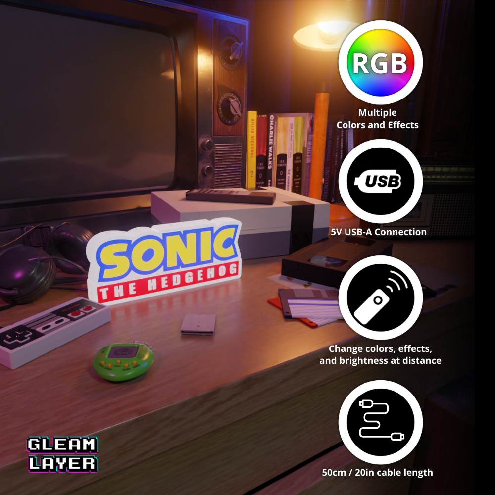 Sonic The hedgehog Led Gaming Light Sign