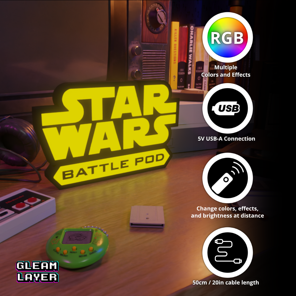 Star Wars Battle Pod Retro Arcade Led Light Sign