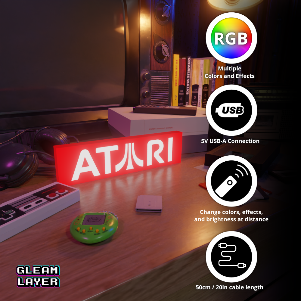 Atari Logo Led RGB Light Sign