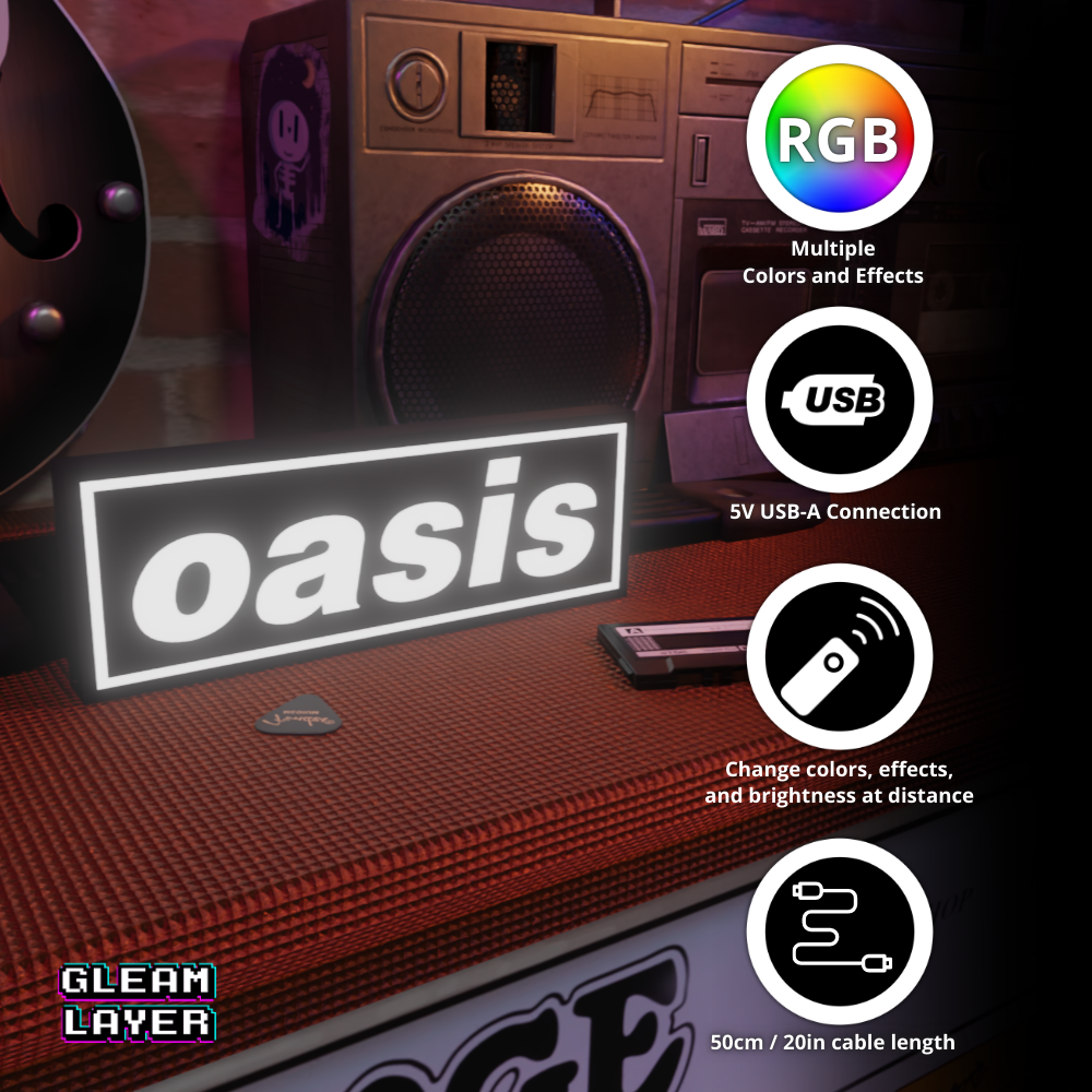 Oasis Band Led RGB Light Sign