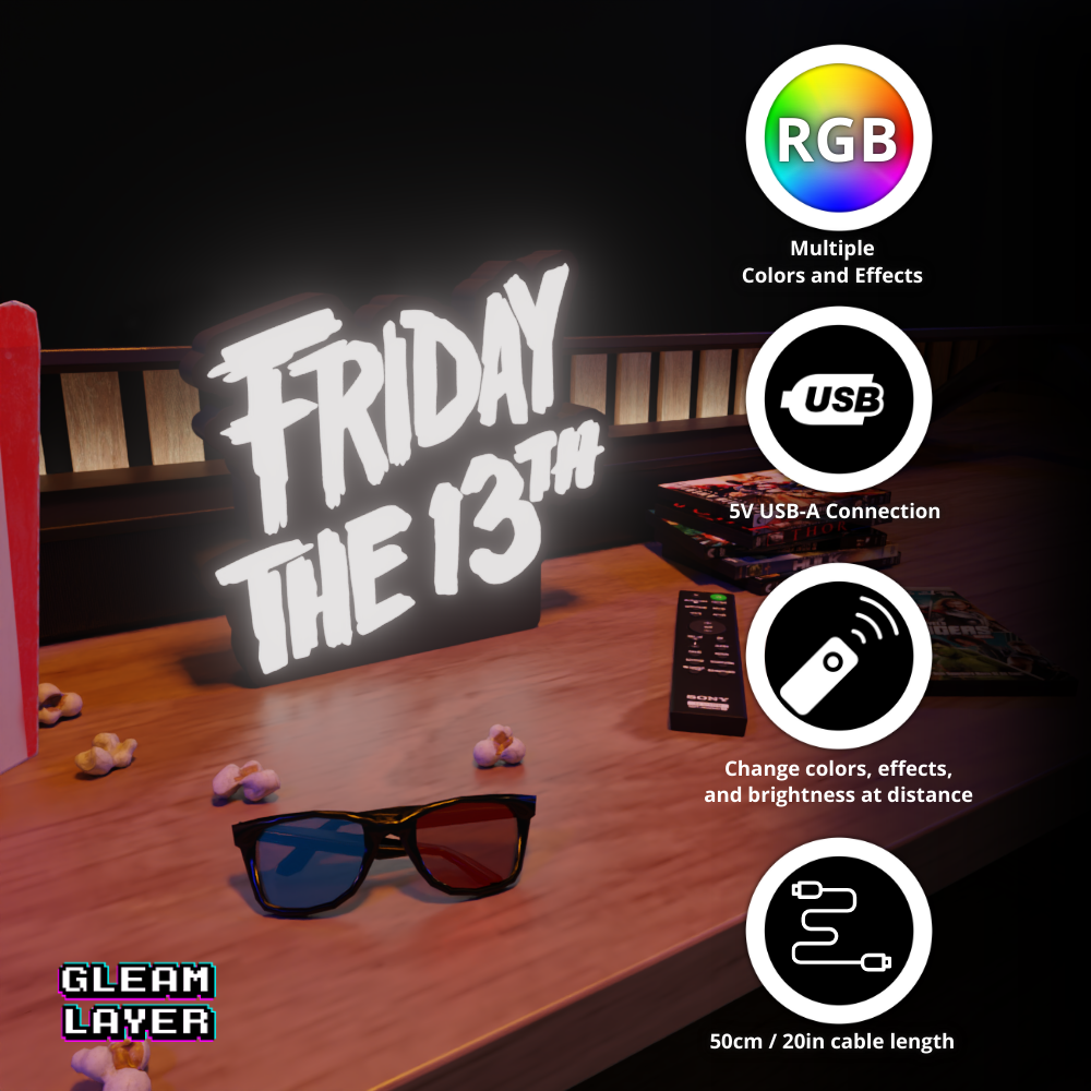 Friday the 13th Movie Led Light Sign