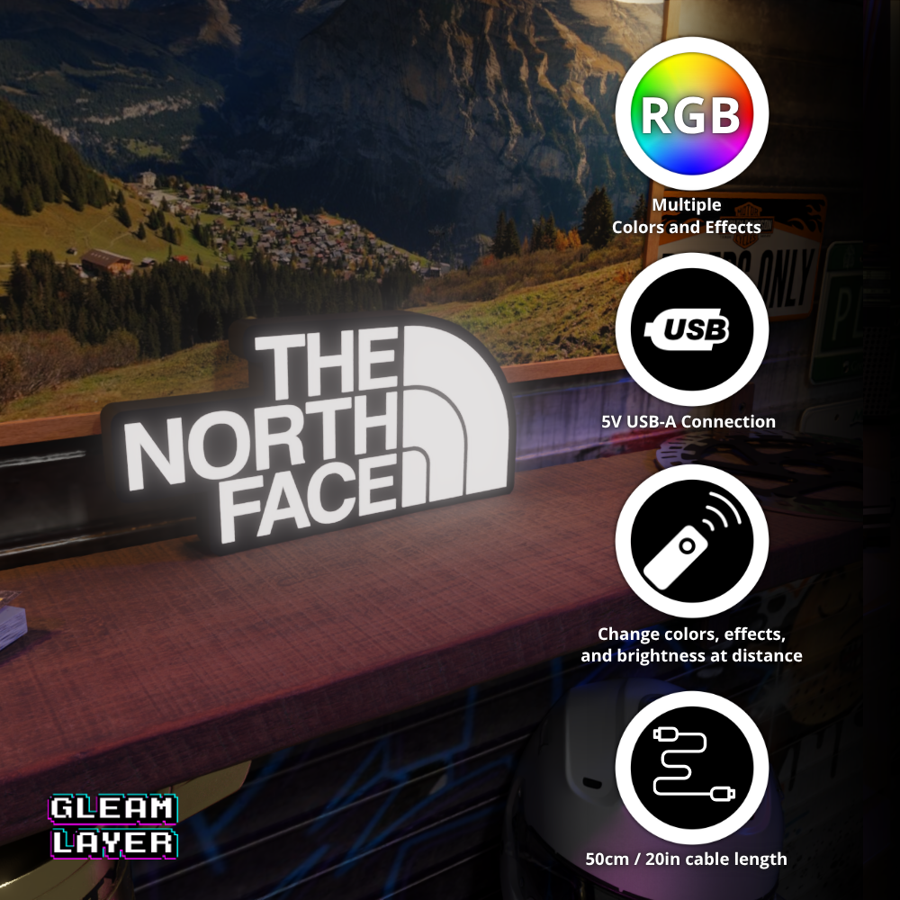 The North Face Led RGB Light Sign