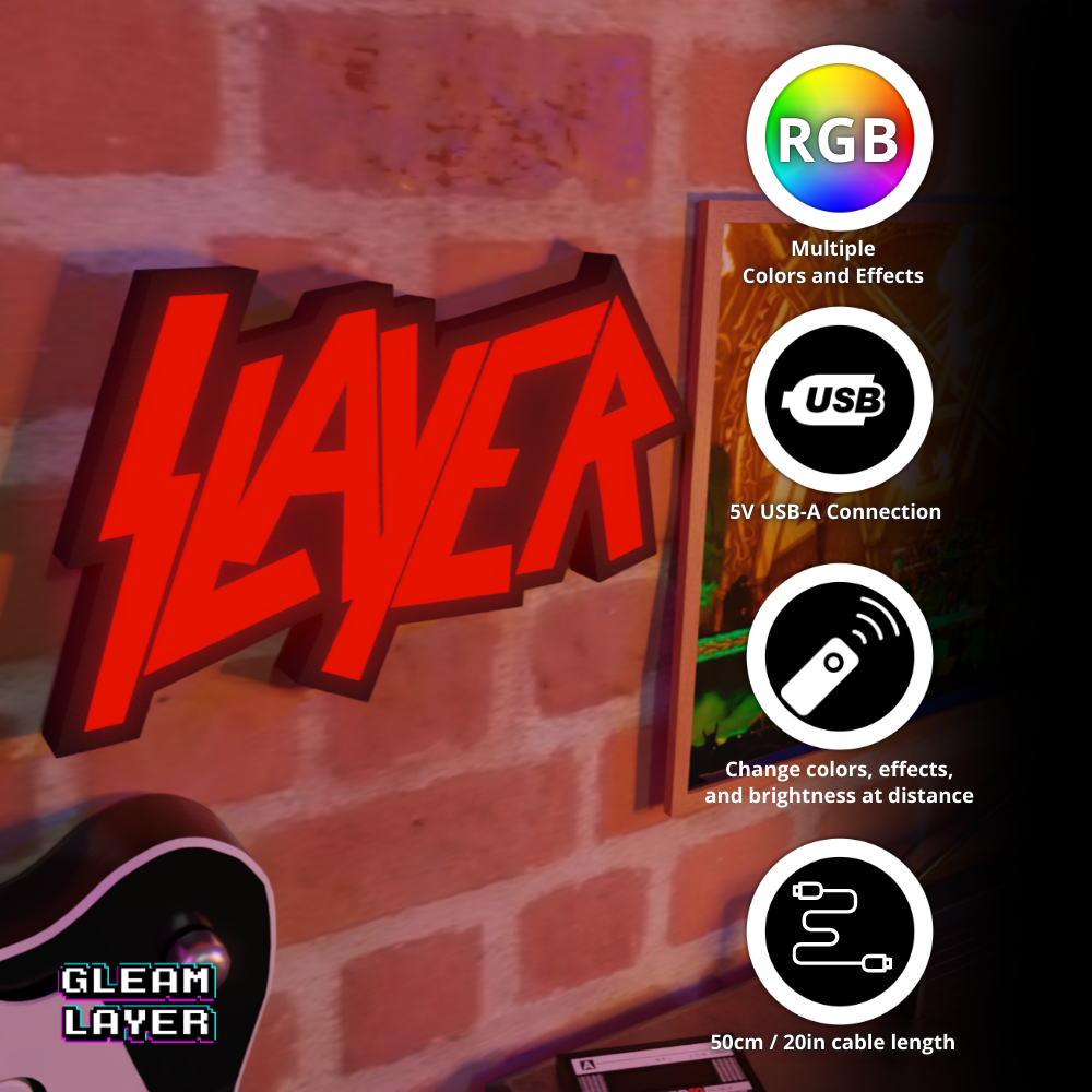 Slayer Led RGB Light Sign