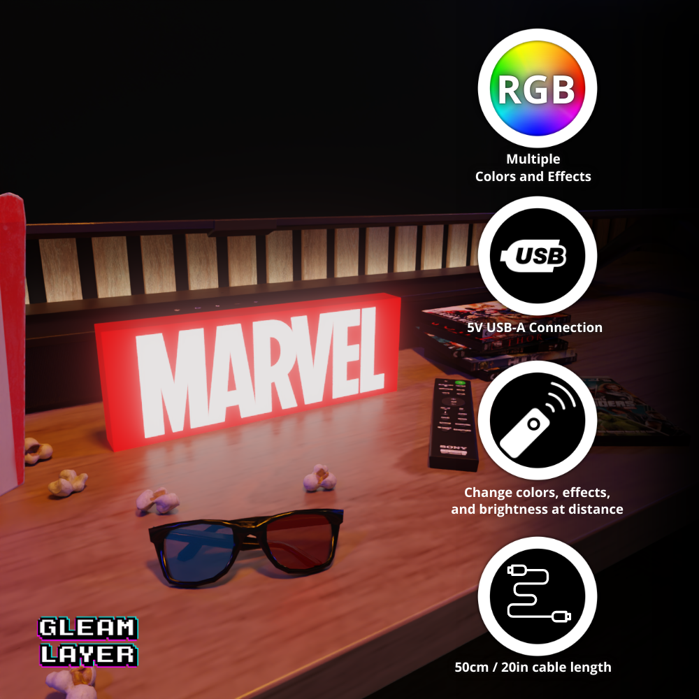 Marvel Led Lightbox RGB Light Sign