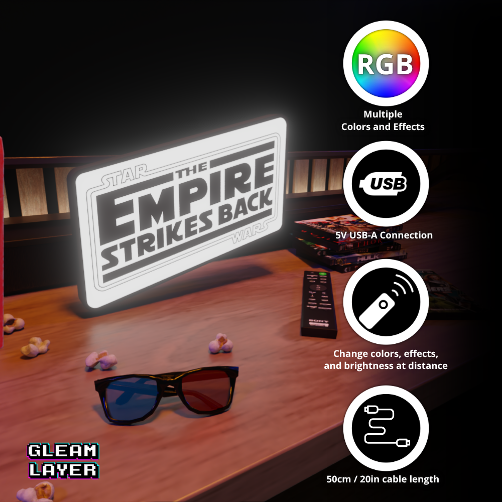 Star Wars The Empire Strikes Back Movie Led Light Sign