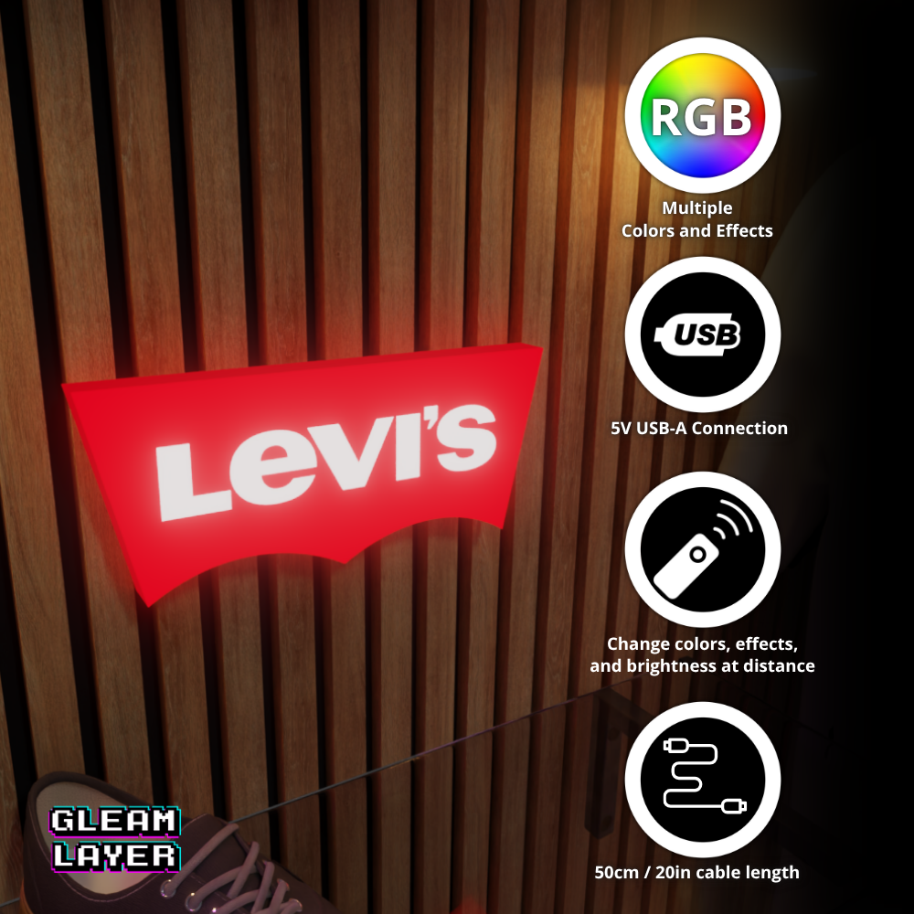 Levi's Led RGB Light Wall Sign