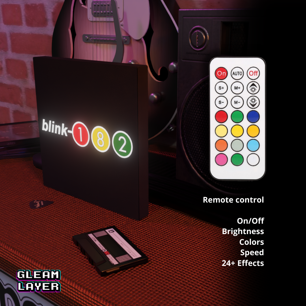Blink 182 Cover Led RGB Light Sign