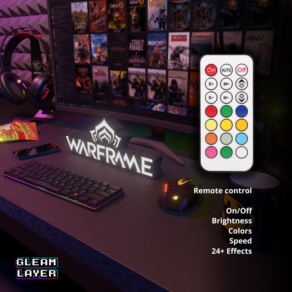 Warframe Led Gaming Light Sign