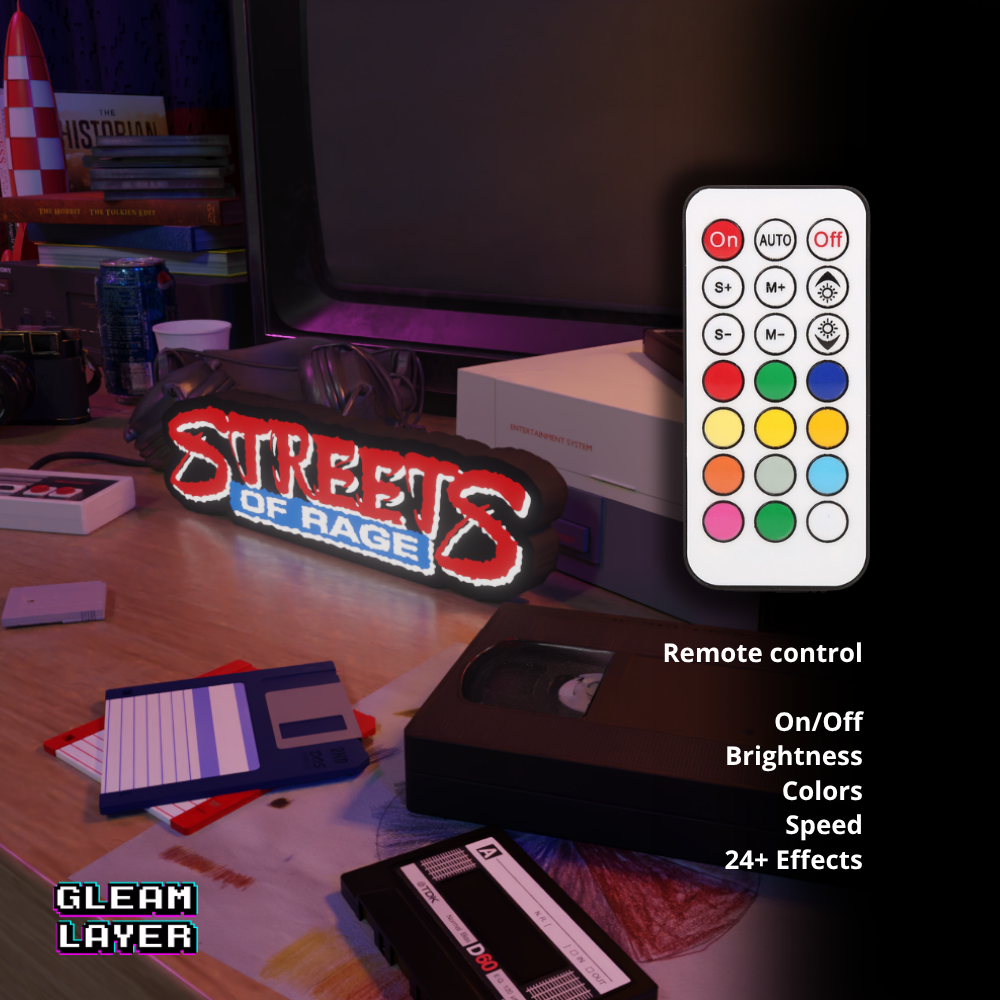 Streets of Rage Led Retro Gaming Light Sign
