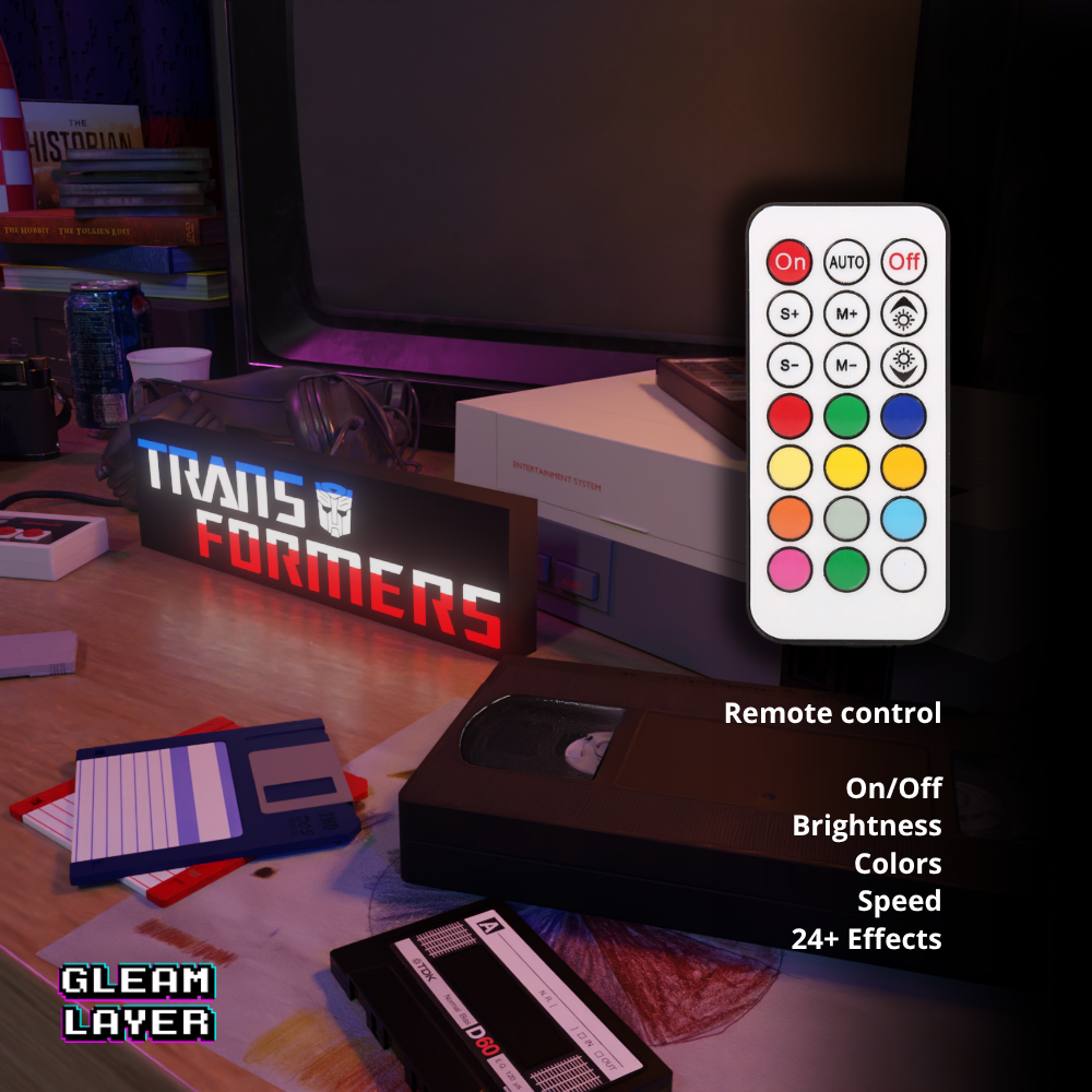 Transformers Led Retro RGB Light Sign