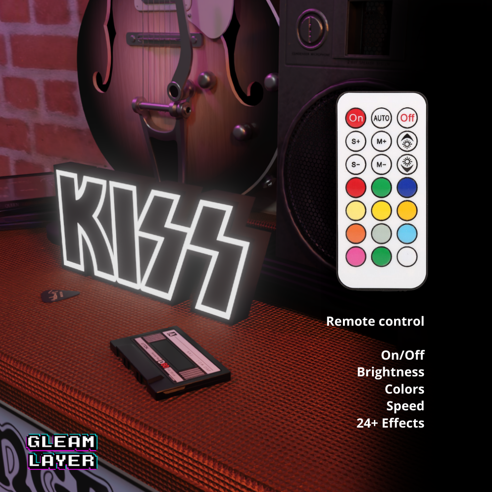 Kiss Band Logo Led RGB Light Sign