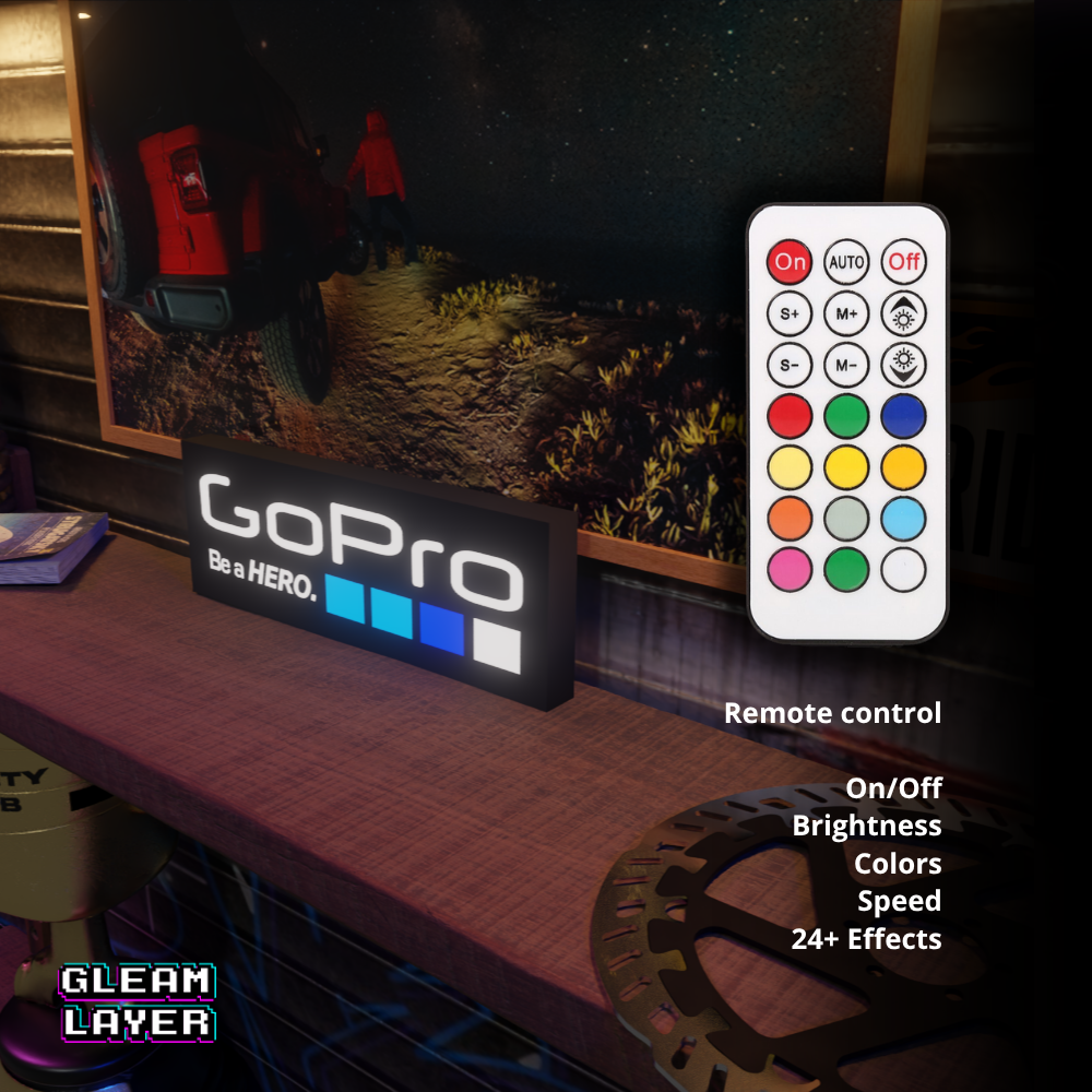 GoPro Logo Led RGB Light Sign