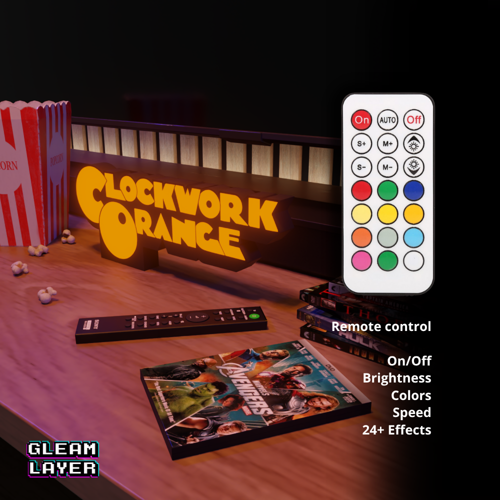 Clockwork Orange Movie Led Lightbox RGB Light Sign