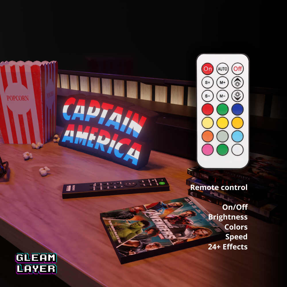Captain America Led Light Sign