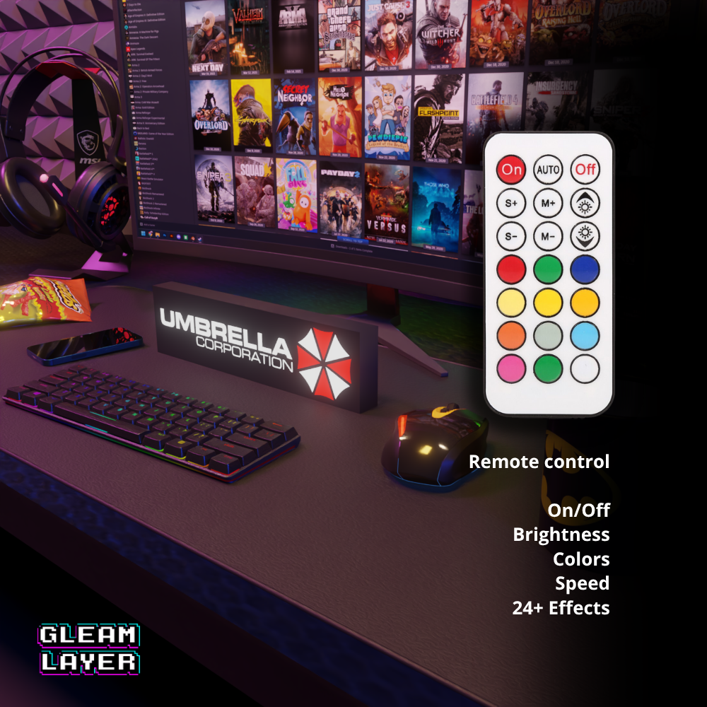 UMBRELLA CORP Led Gaming Light Sign