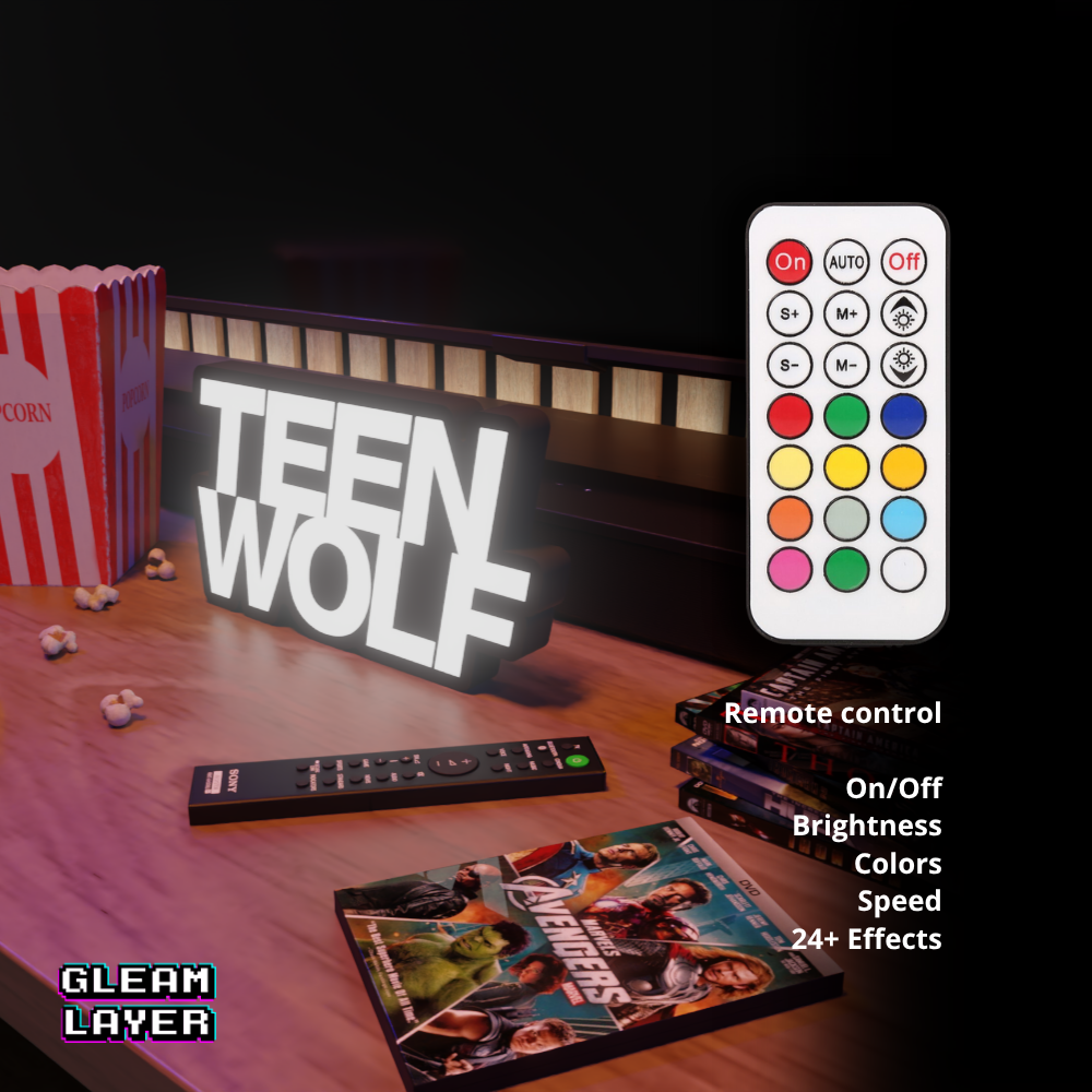 Teen Wolf Led Lightbox RGB Light Sign