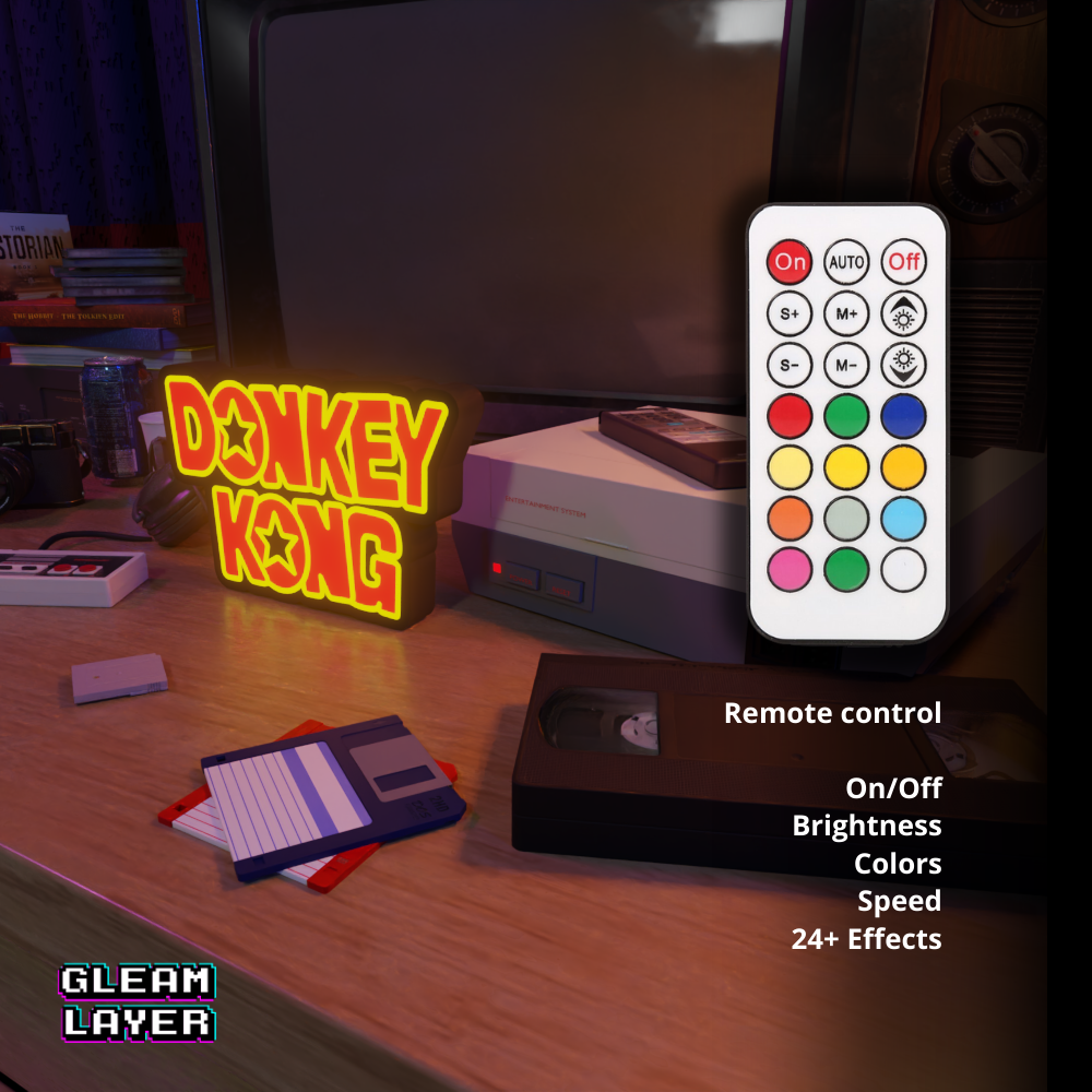 Donkey Kong Led Retro Gaming Light Sign
