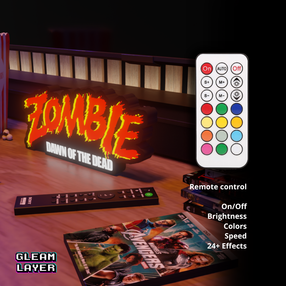 Zombie Dawn Of the Dead Movie Led Light Sign