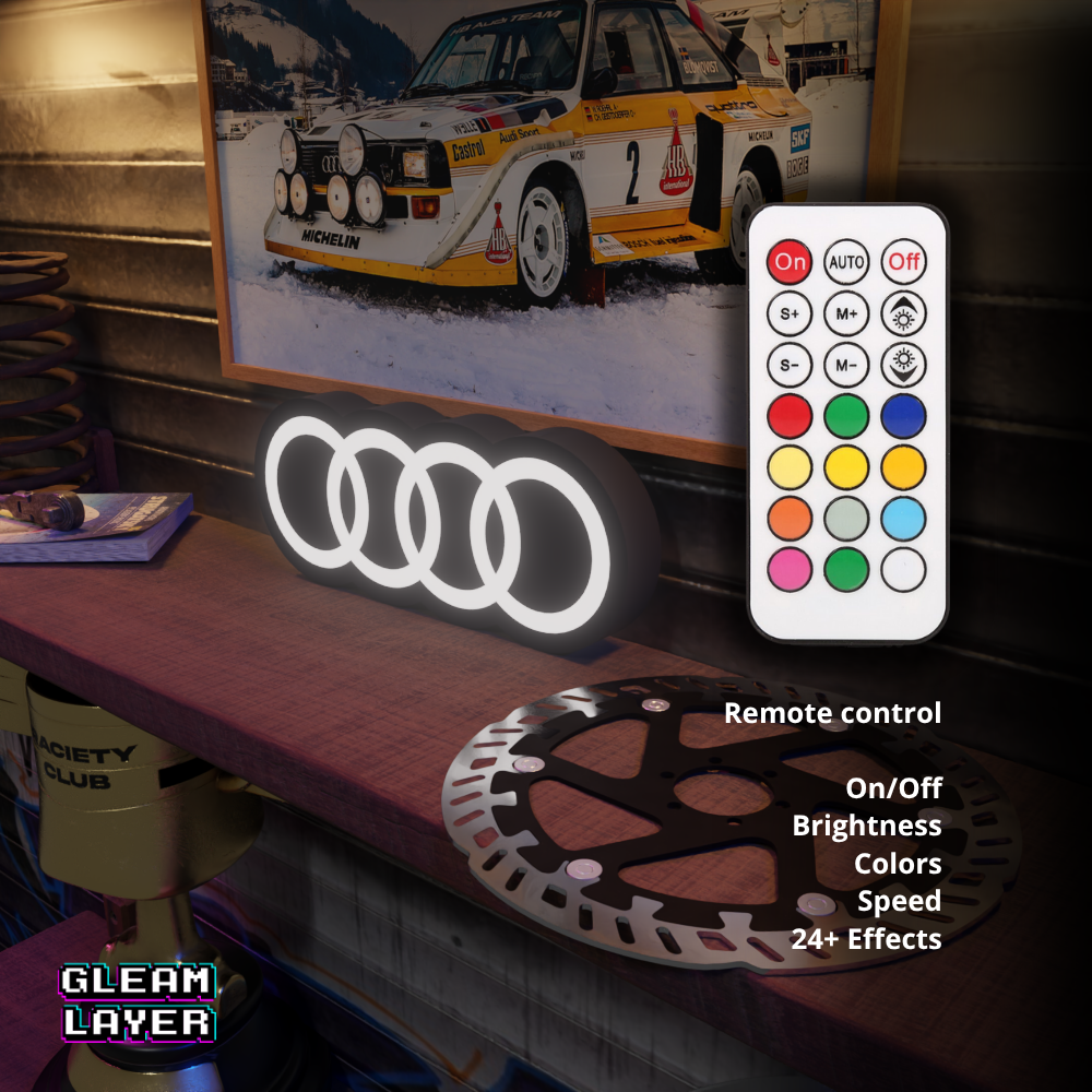 Audi Logo Led Lightbox Rgb Light Sign