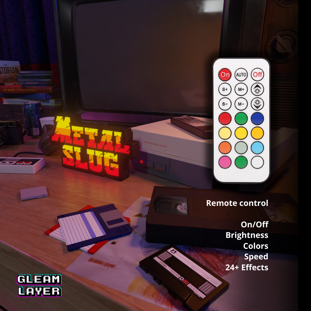 Metal Slug Led Retro Gaming Light Sign