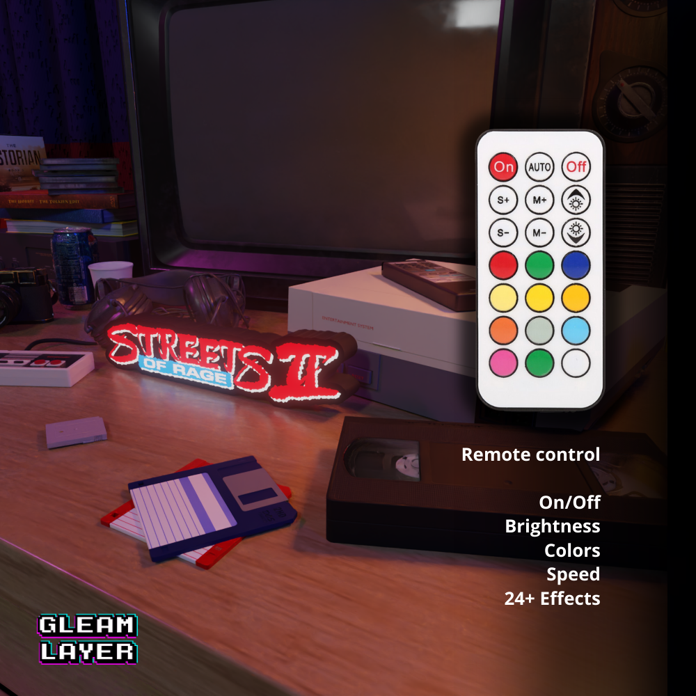 Streets of Rage 2 Led Retro Gaming Light Sign